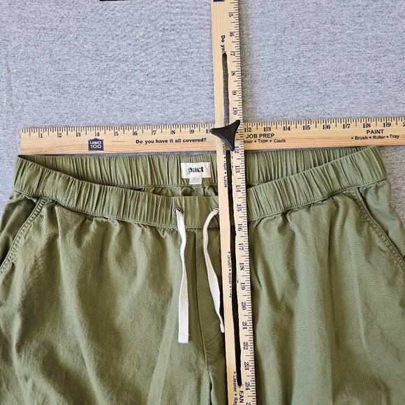 Pact Daily Twill Pants Organic Cotton Green Stretch Minimalist Casual Size XXL - Picture 5 of 8